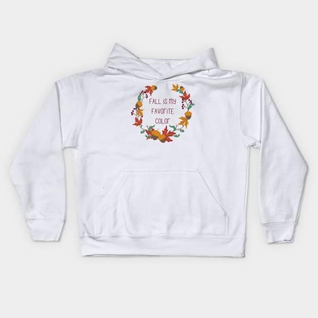 fall is my favorite color Kids Hoodie by DominiqueDiamond